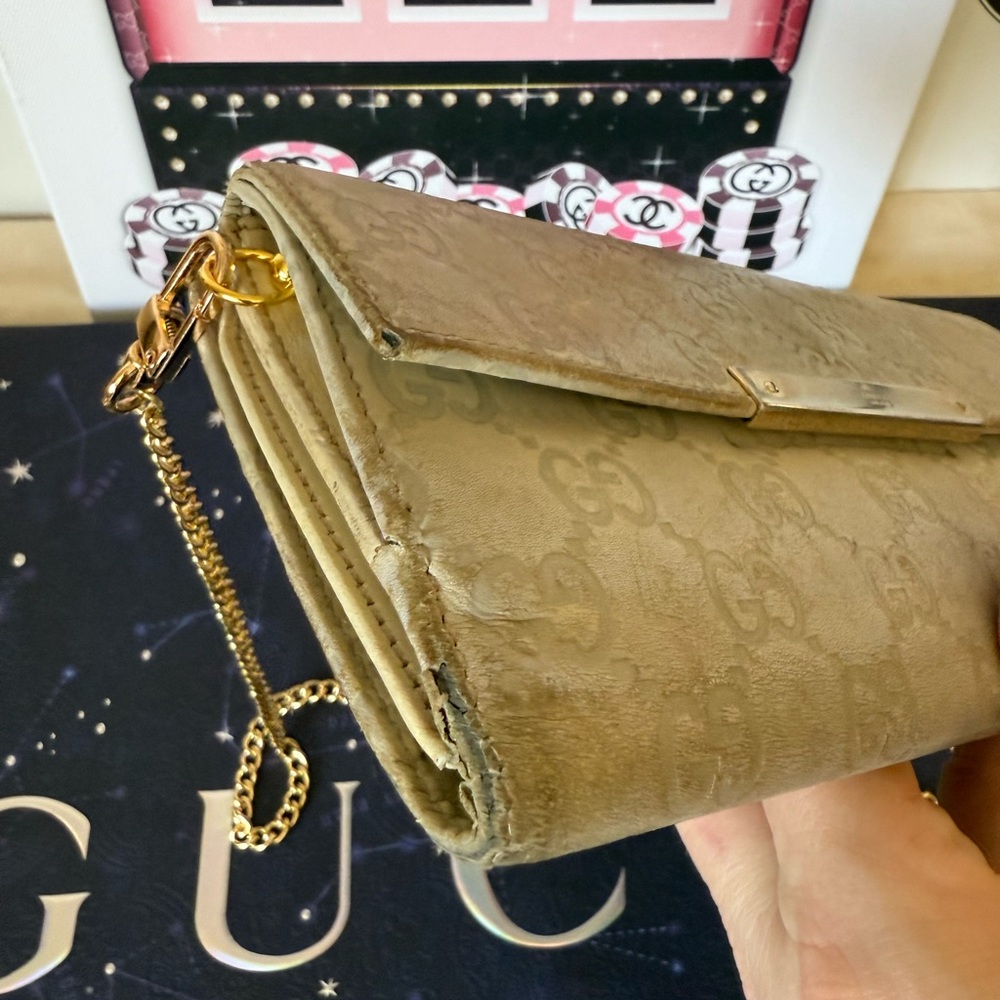 GUCCI GG Guccissima Leather Long Wallet with Chain - Picture 6 of 16
